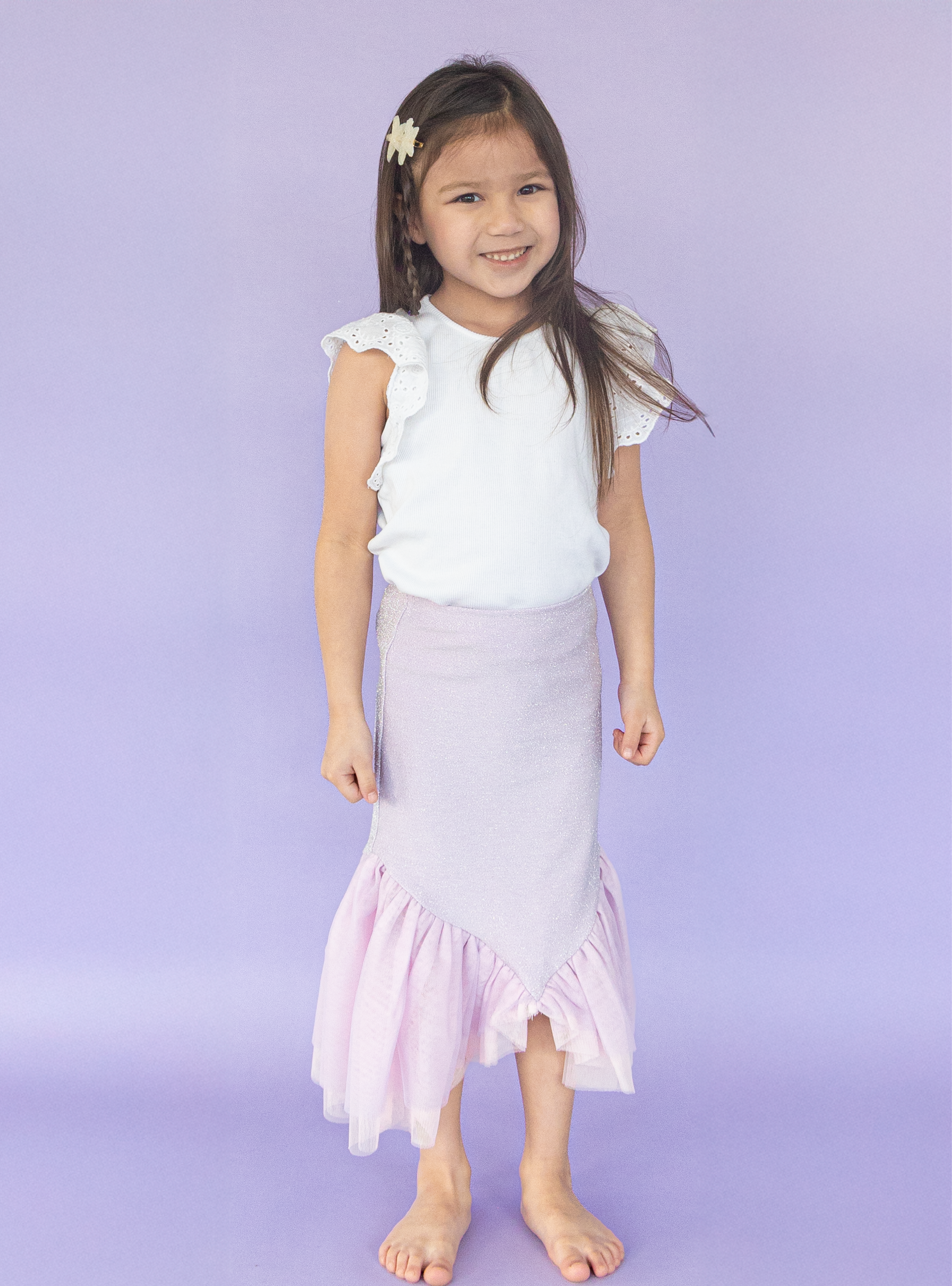 PREORDER - Shimmery Mermaid Skort - Purple