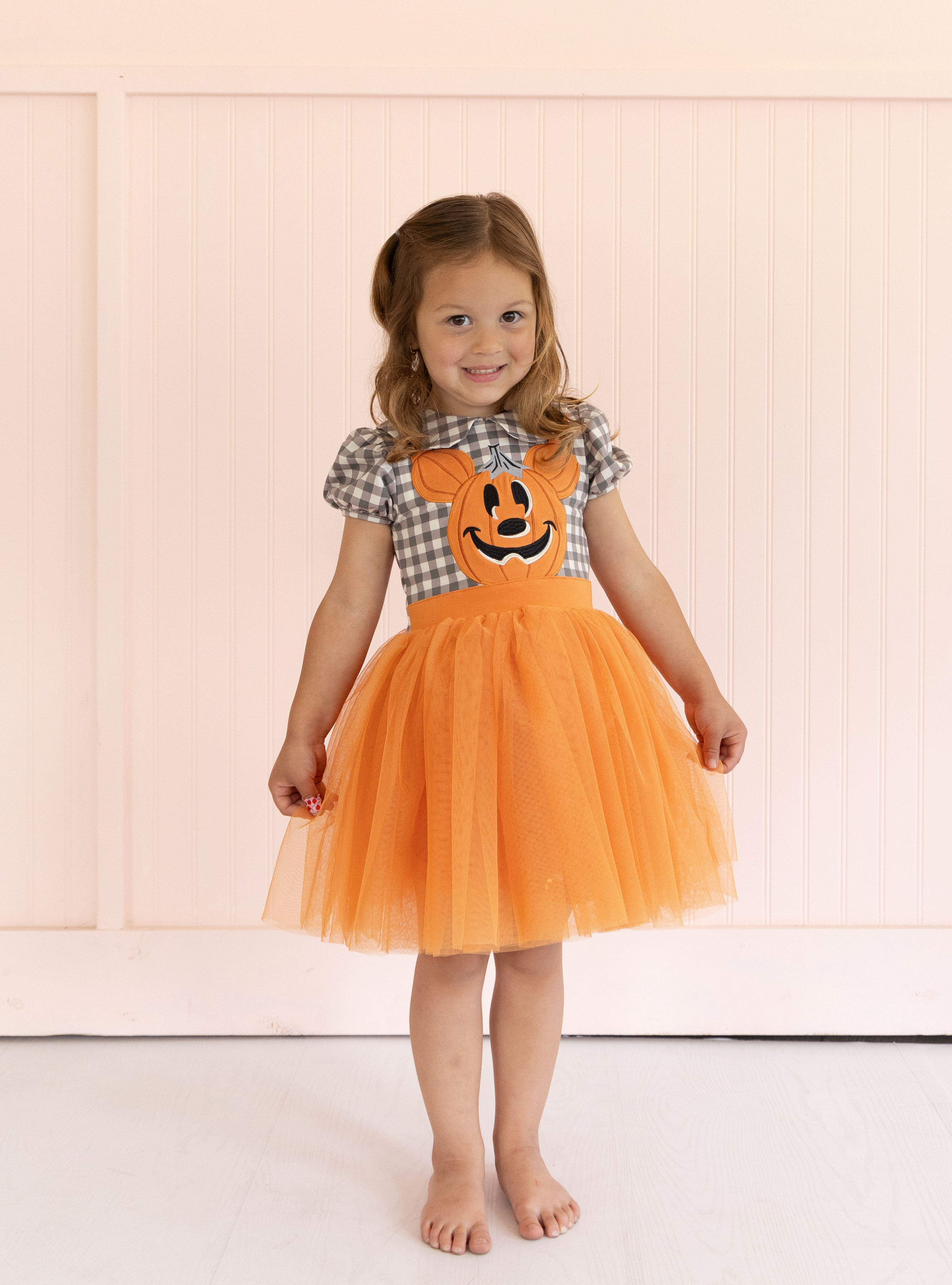 PREORDER - Disney Pumpkin Mickey Halloween Overall Dress