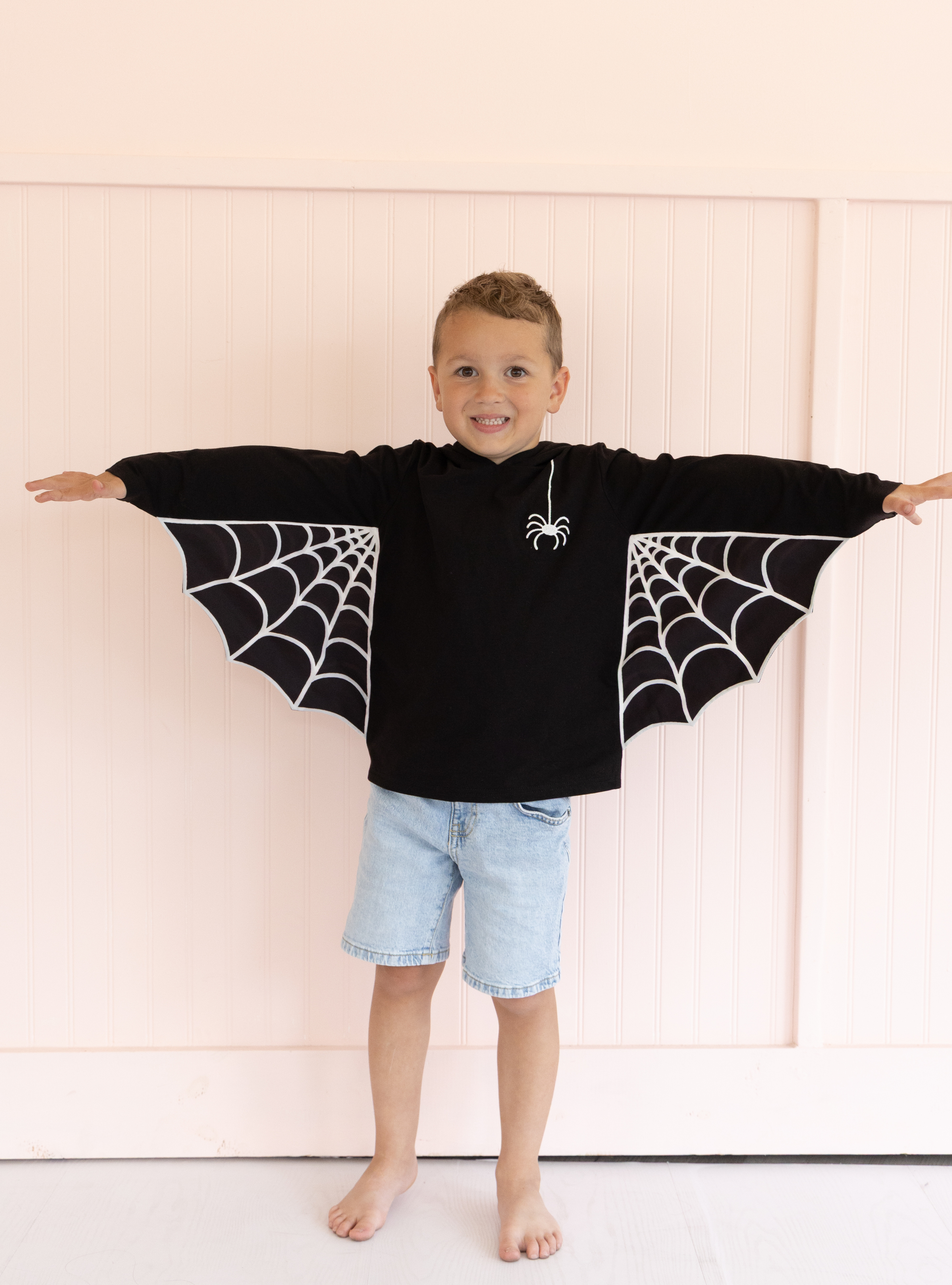 PREORDER - Spooky Spider Winged Hooded Shirt