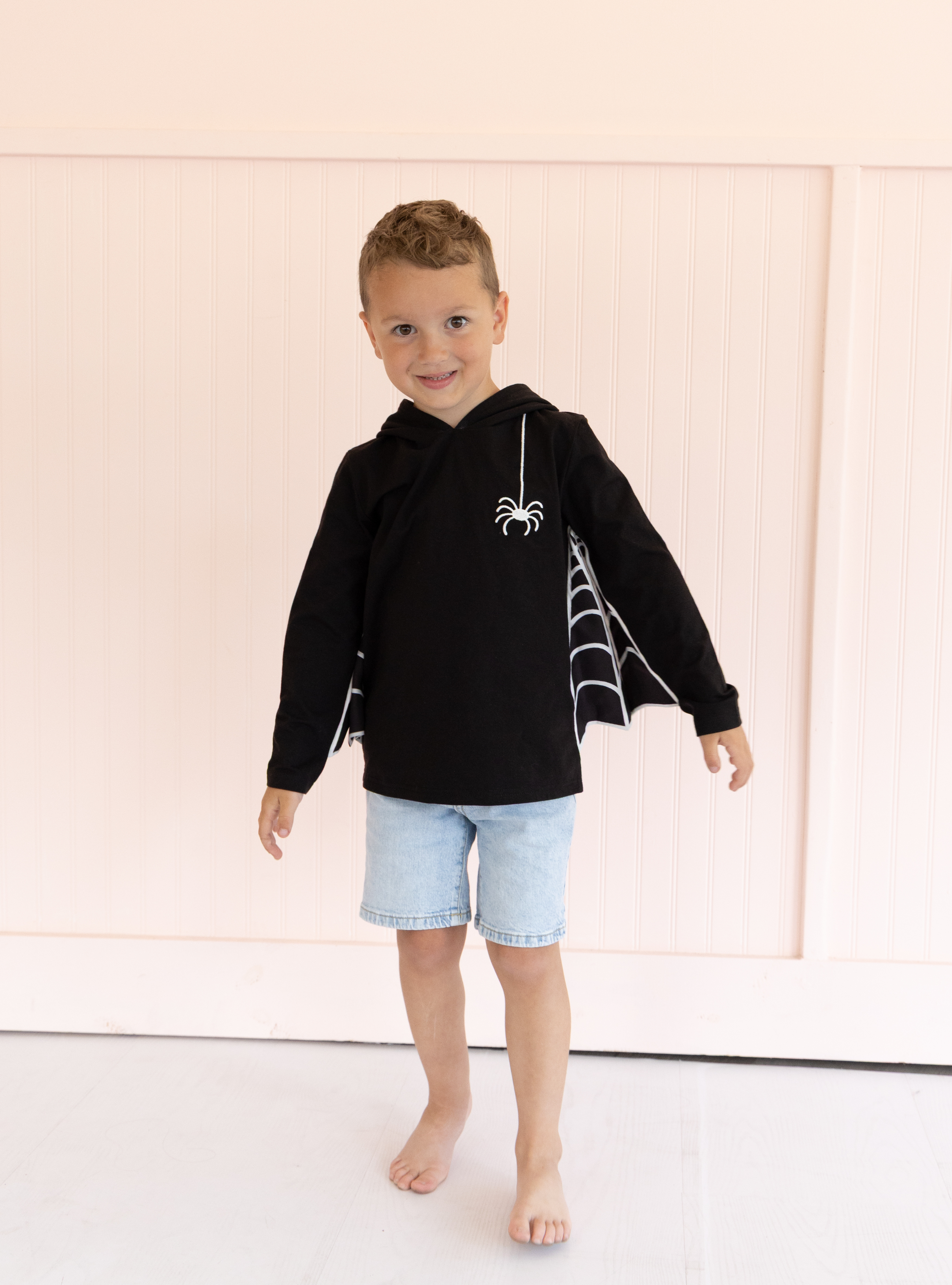 PREORDER - Spooky Spider Winged Hooded Shirt