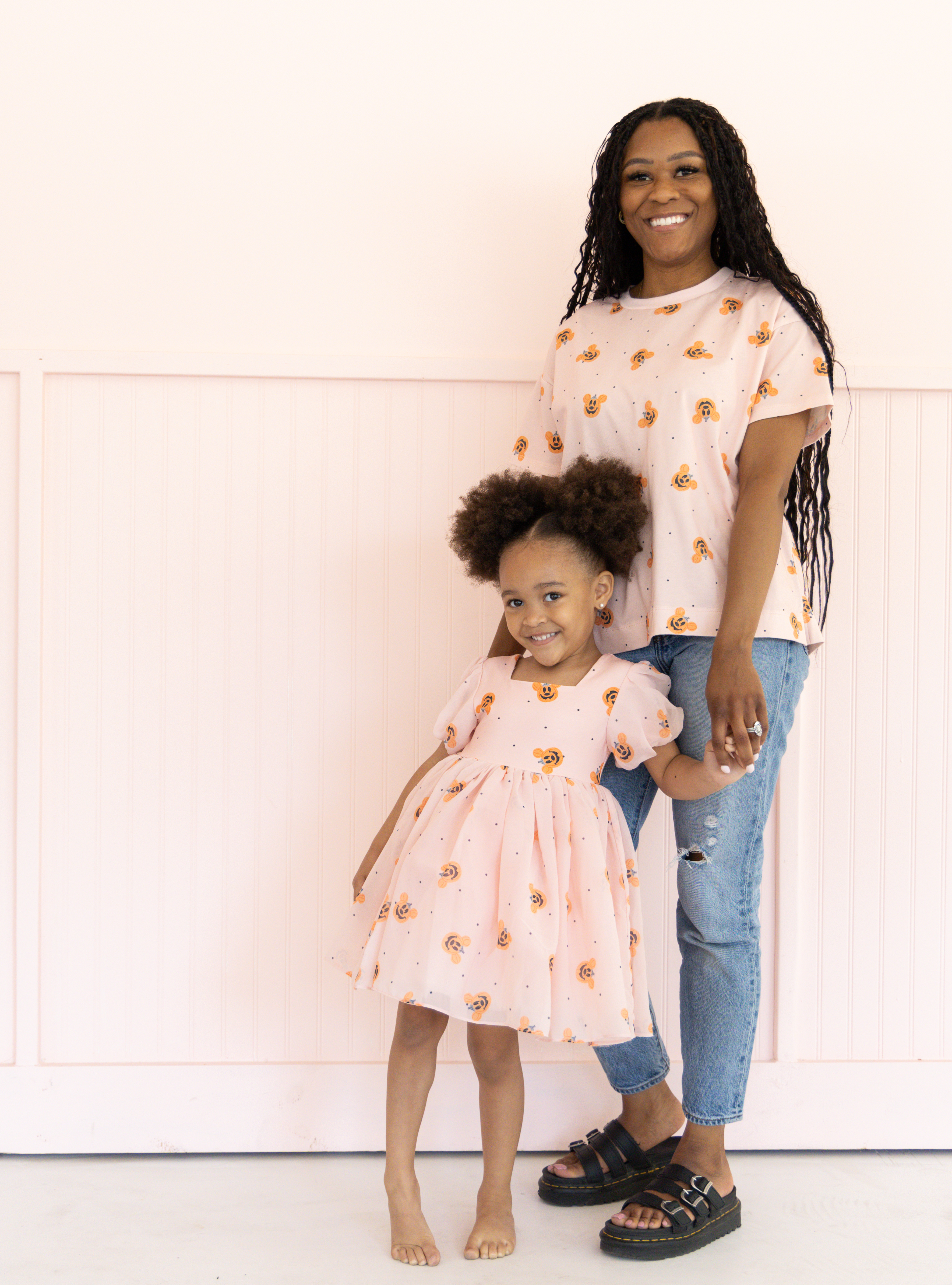 FINAL SALE: Pumpkin Disney Mickey Mouse Puff Dress