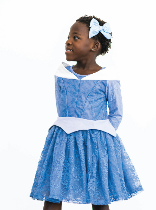 PRELOVED SIZE 8 - Blue Fancy Sleeping Princess Dress - runs small, please size up