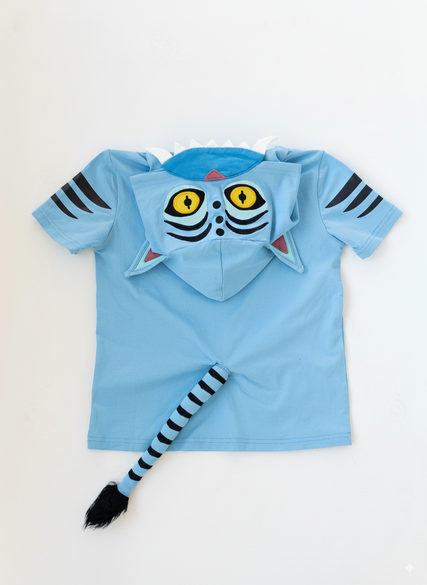 PREORDER - Blue Tiger Hooded Tee