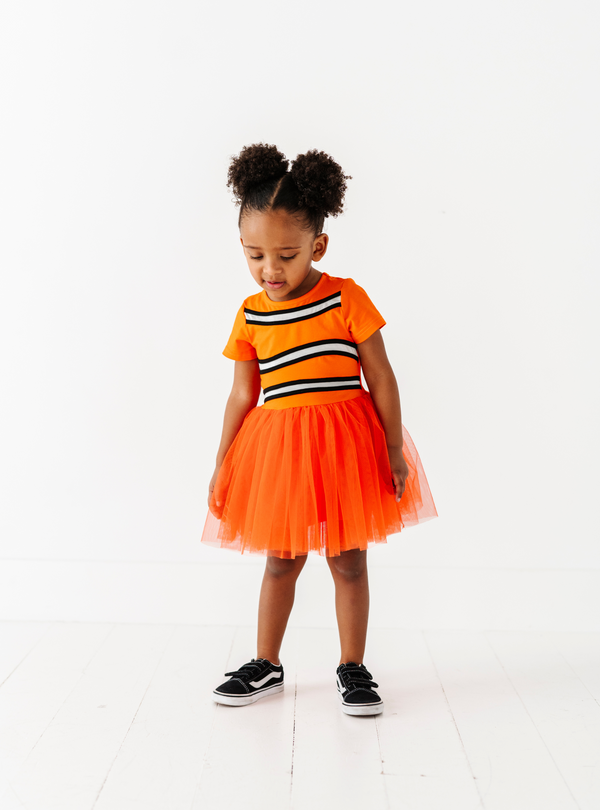Our Under Water Adventure Dress is a fun Nemo-inspired dress, and sure to bring the sea adventure to your little one's wardrobe!