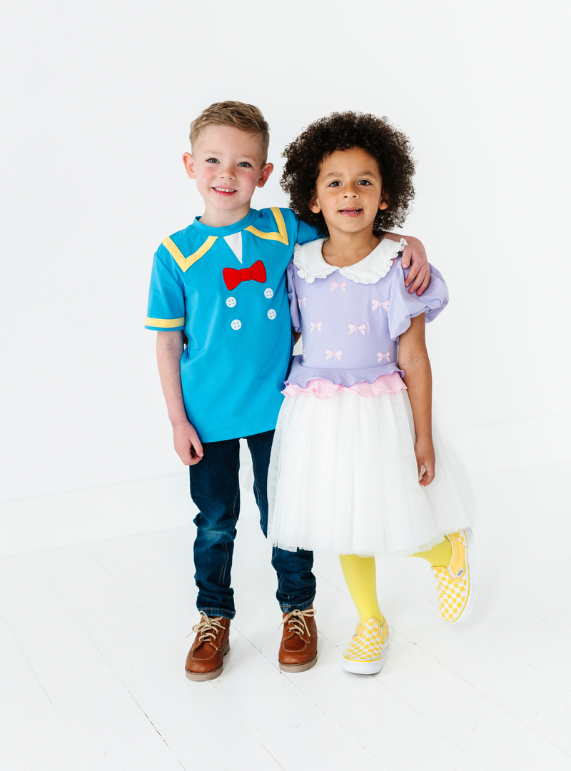 The Darling Duck Dress - Luxe pairs perfectly with out Sailor Duck Tee to make a coordinating look!