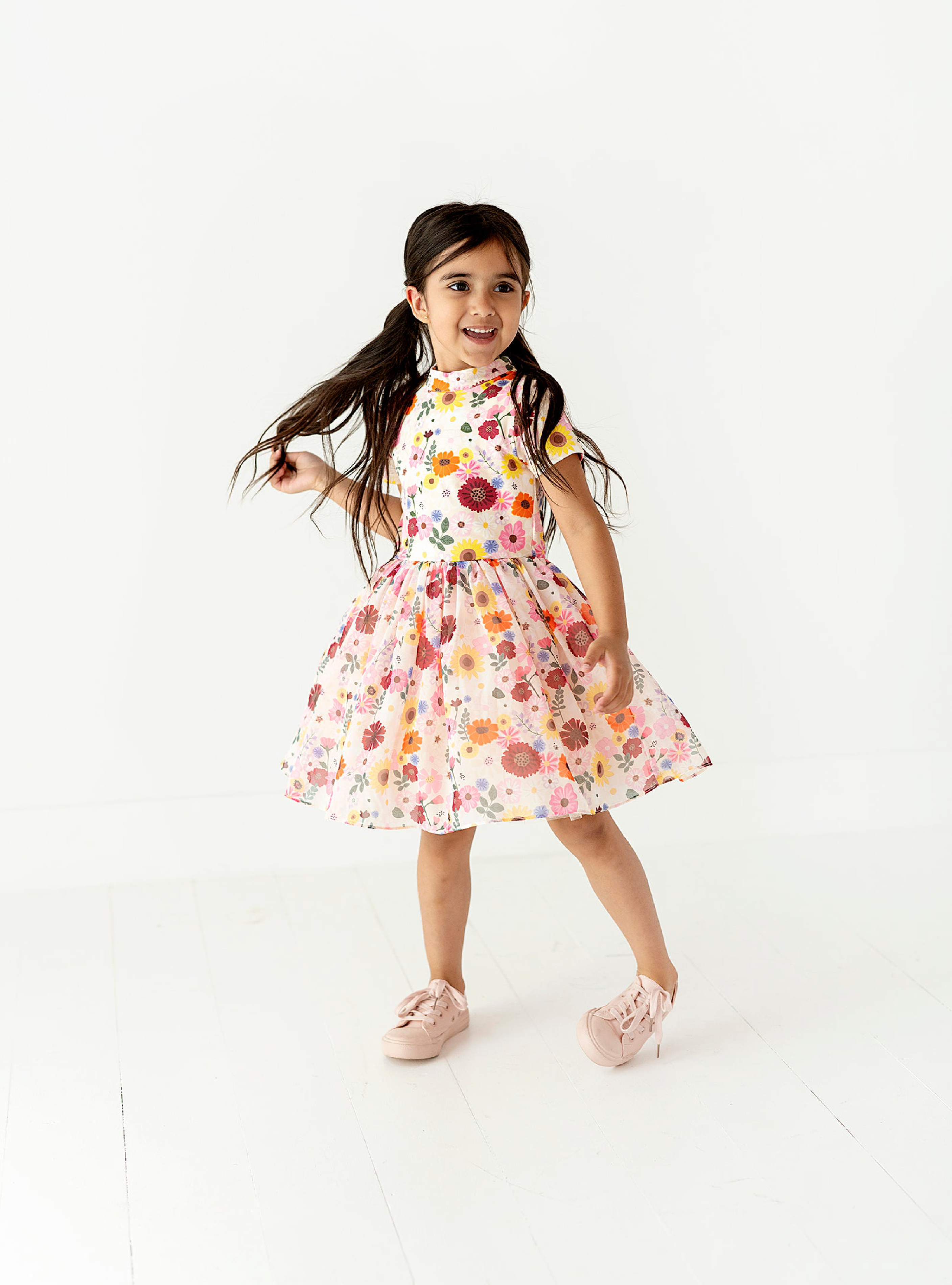 Robe Minnie rose à pois – Taylor Joelle