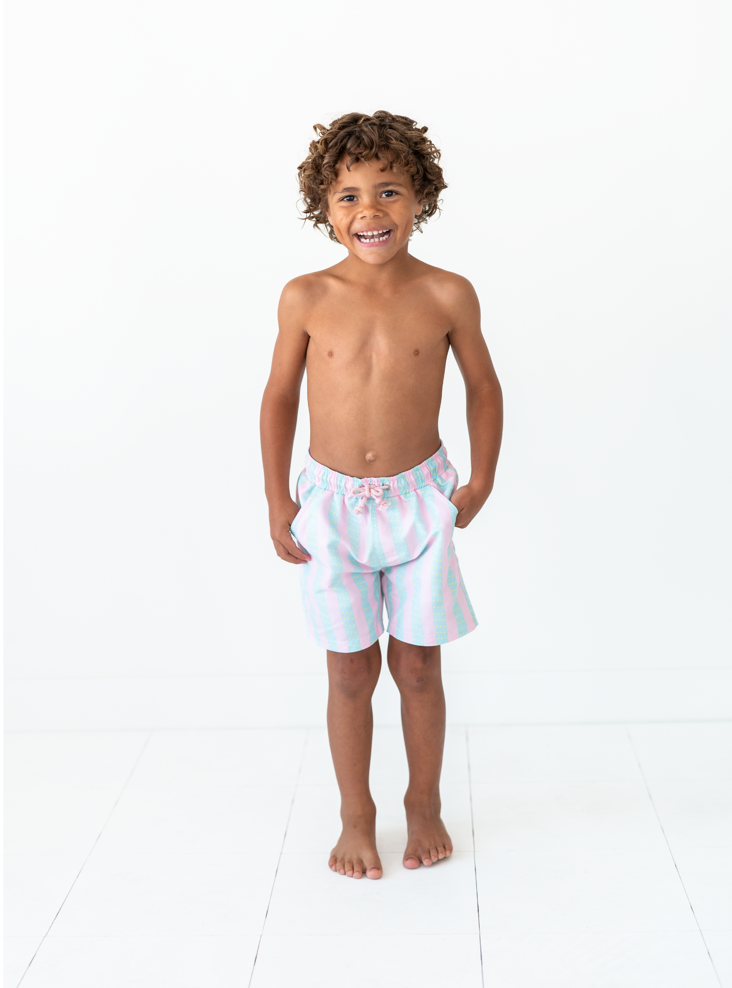 Short de bain rayé de plage