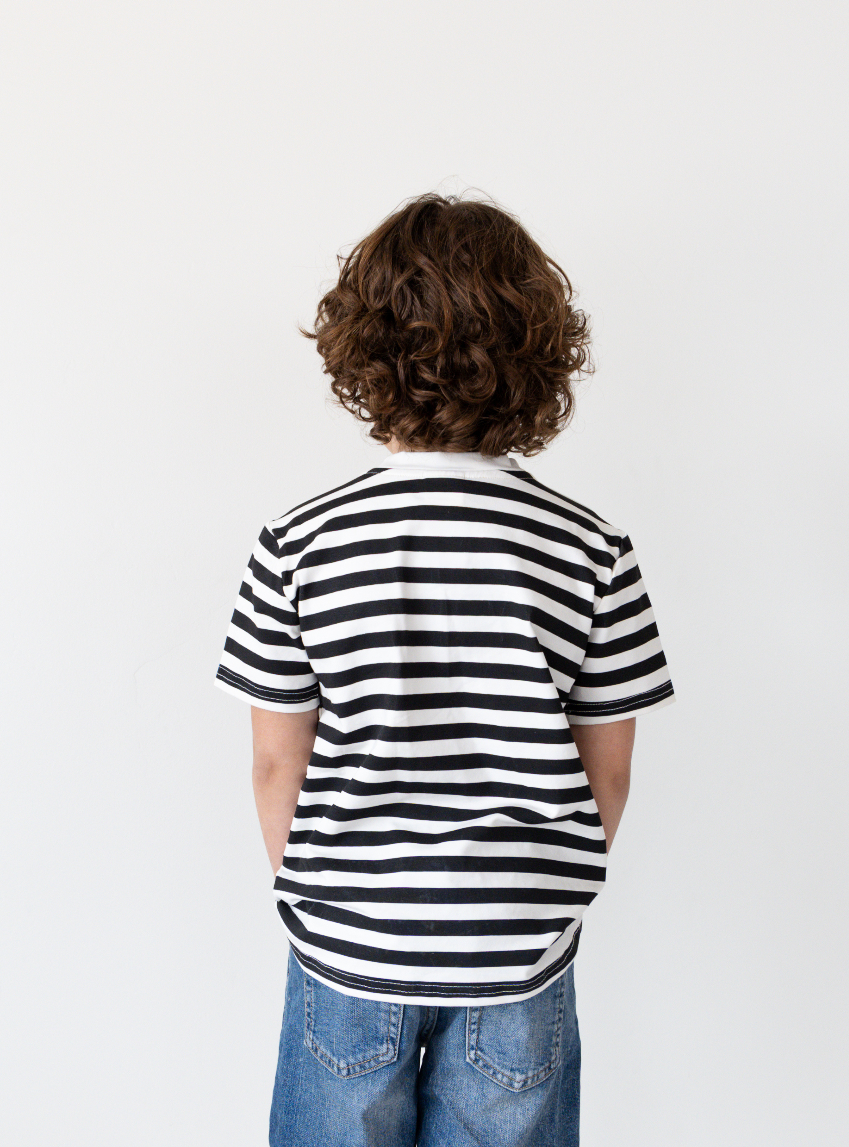 Disney and Taylor Joelle brand striped kids short sleeve tee with mickey mouse cross bag