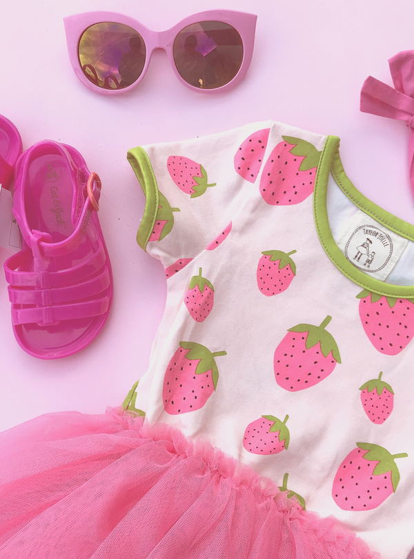 PRELOVED - Strawberry Tutu Dress Size 3
