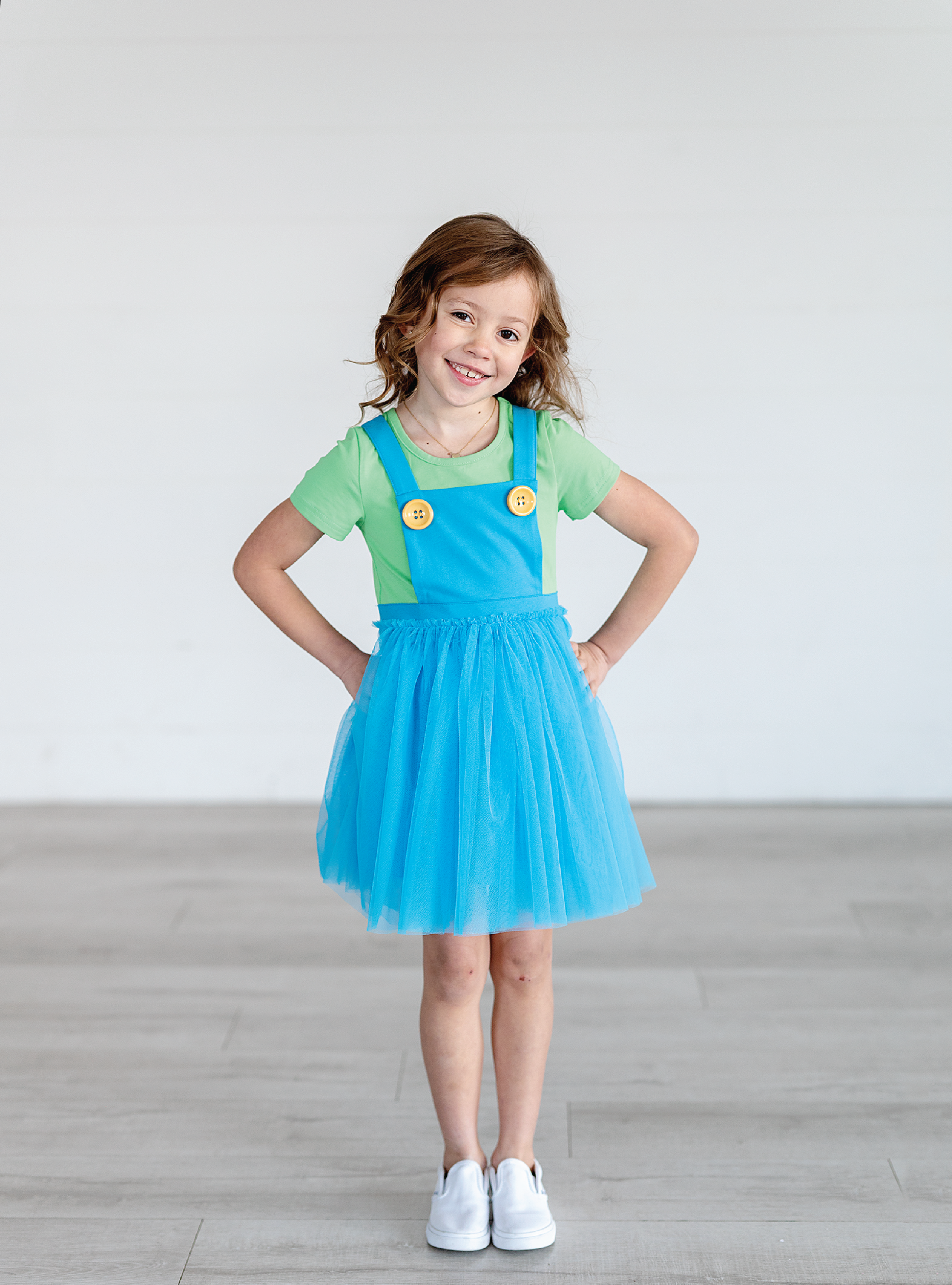 This Luigi-inspired dress is perfect for a fun filled day in the parks!