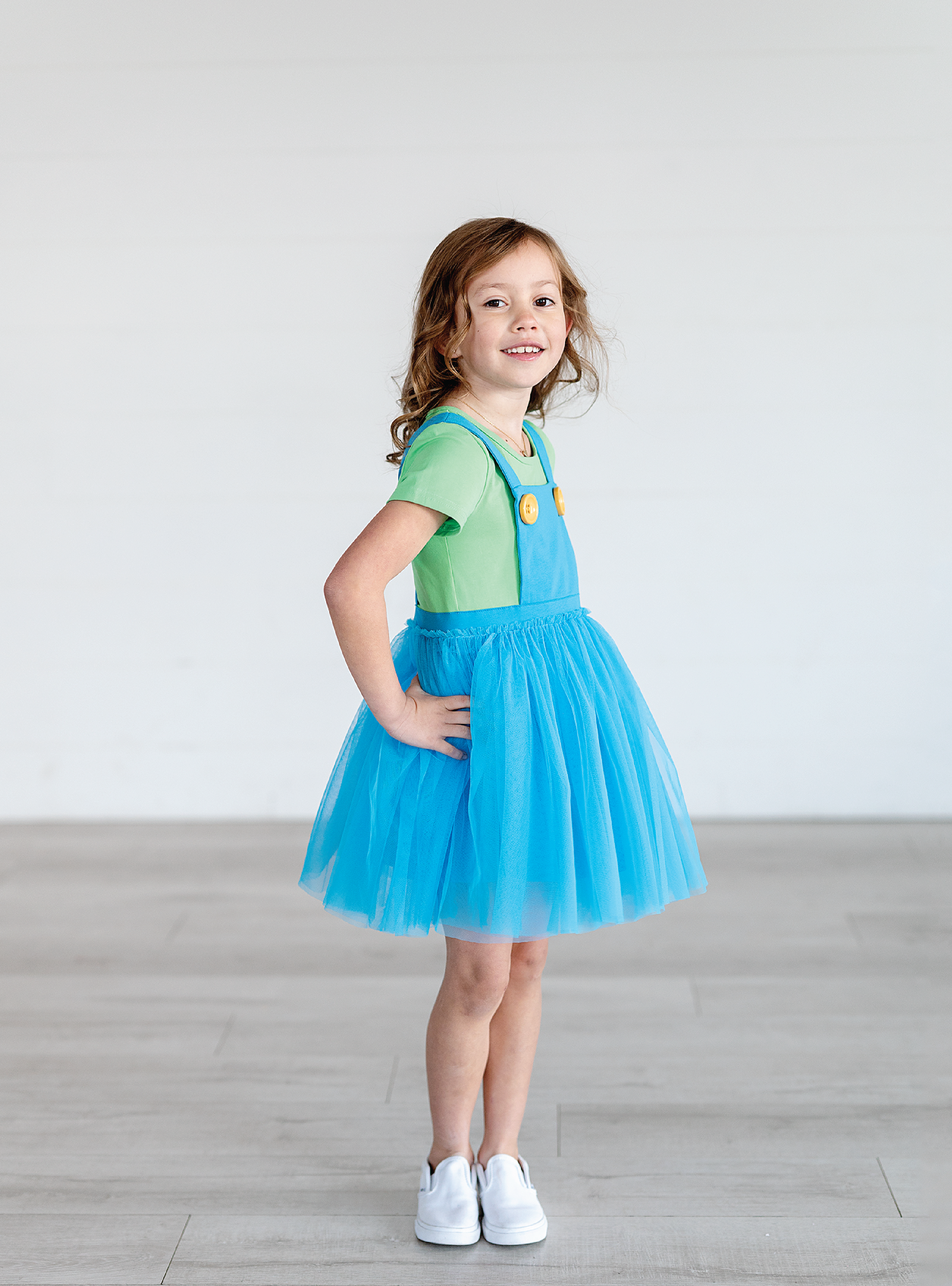 The twirly tulle adds playfulness while keeping it comfortable for an adventure packed day!