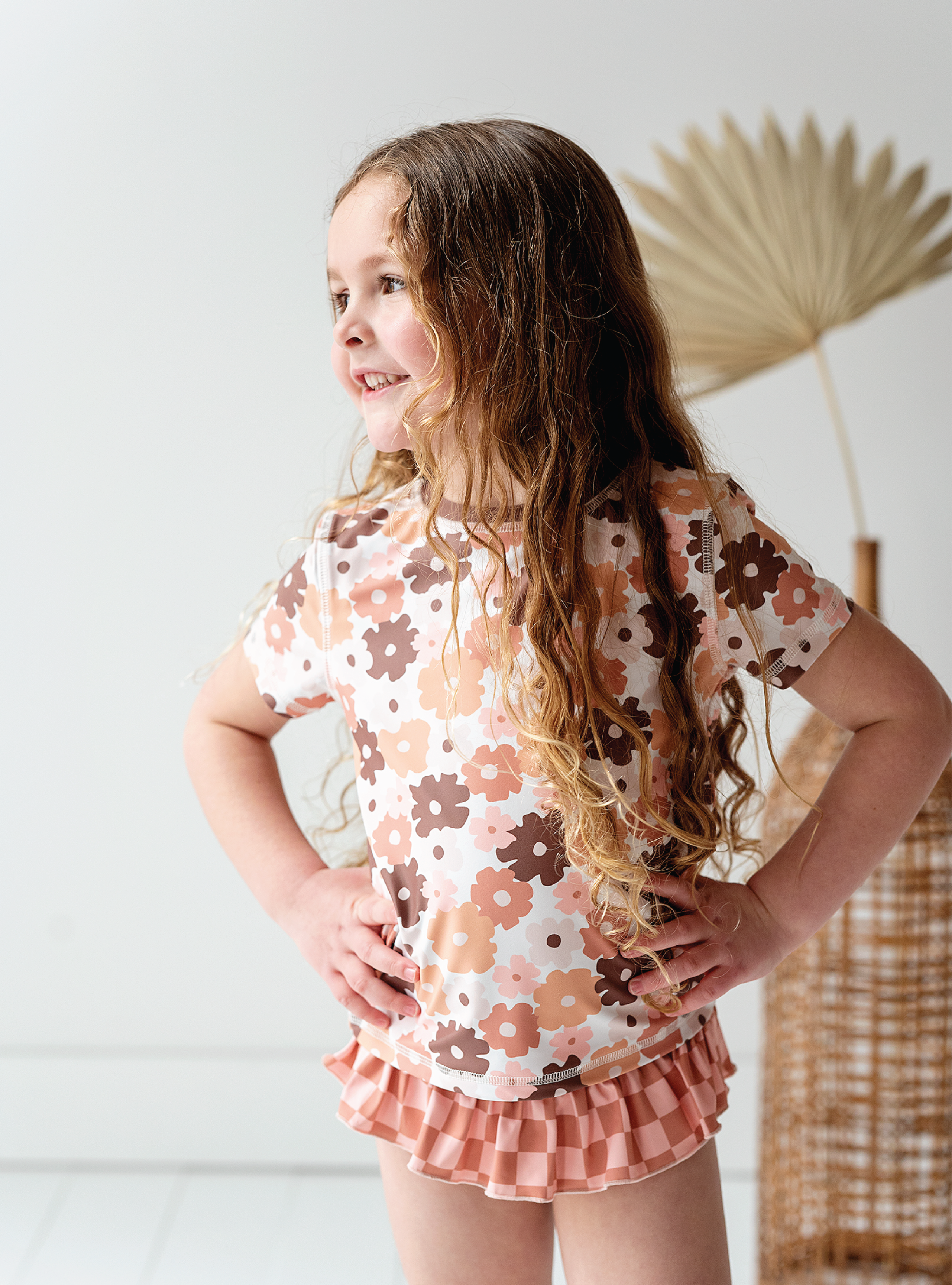Rashguard floral terreux