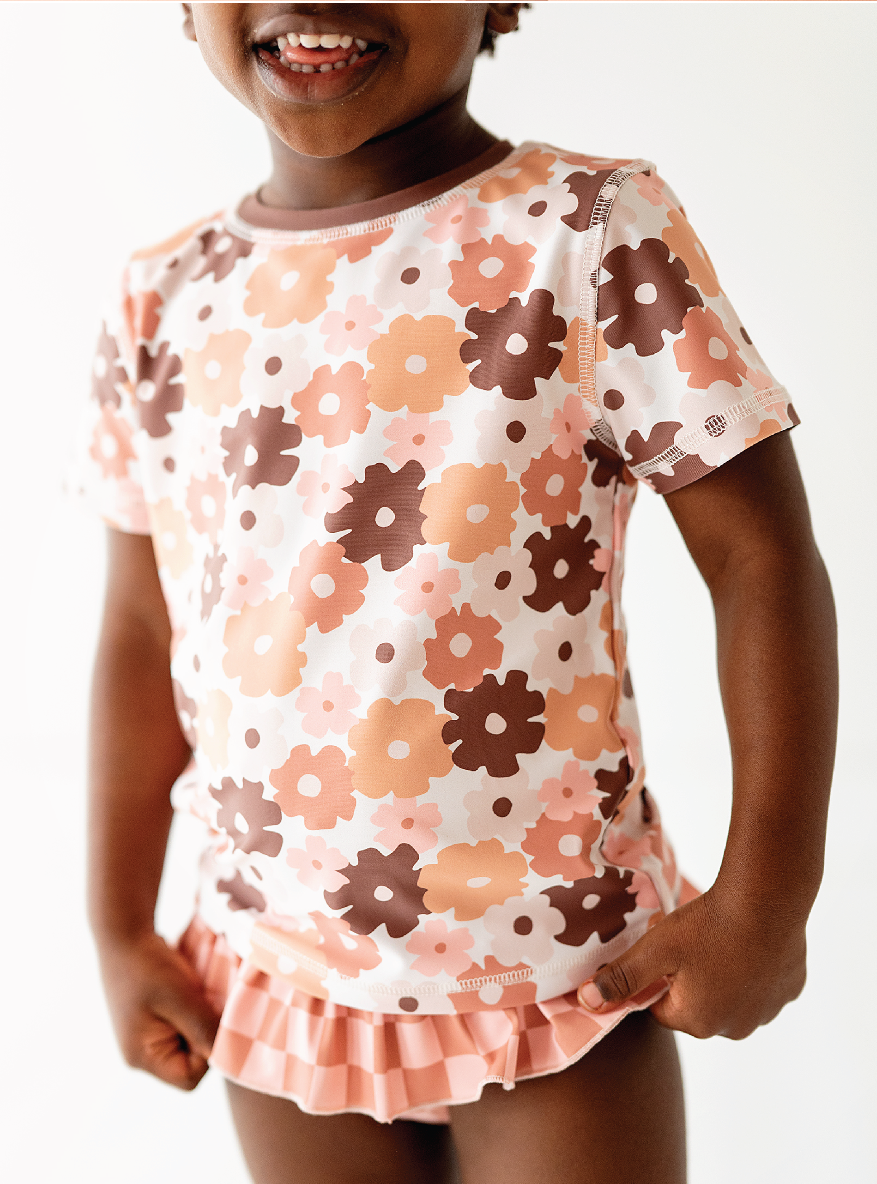 Rashguard floral terreux