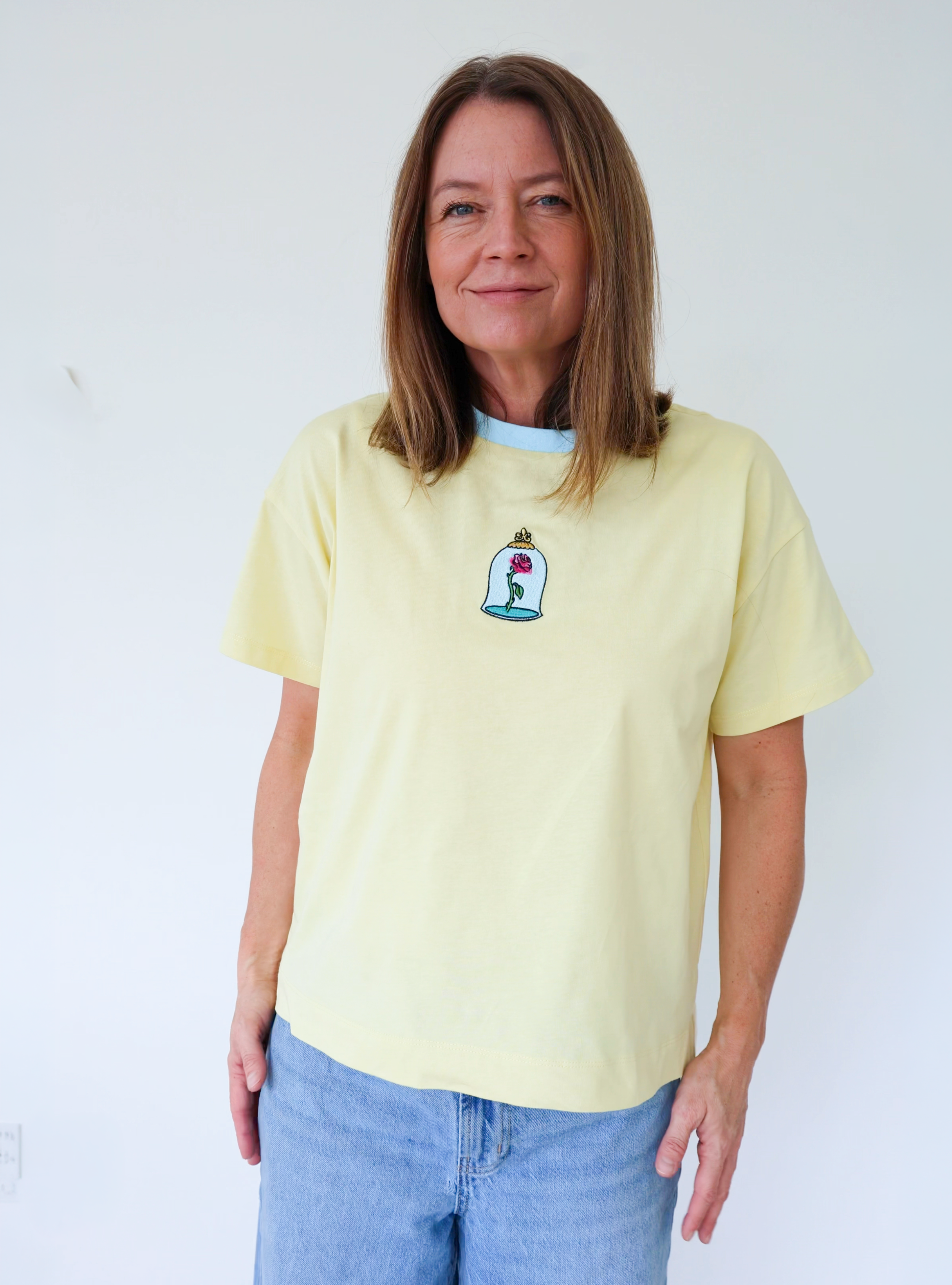 PREORDER - Disney Beauty and the Beast Belle Rose Women’s Boxy Tee