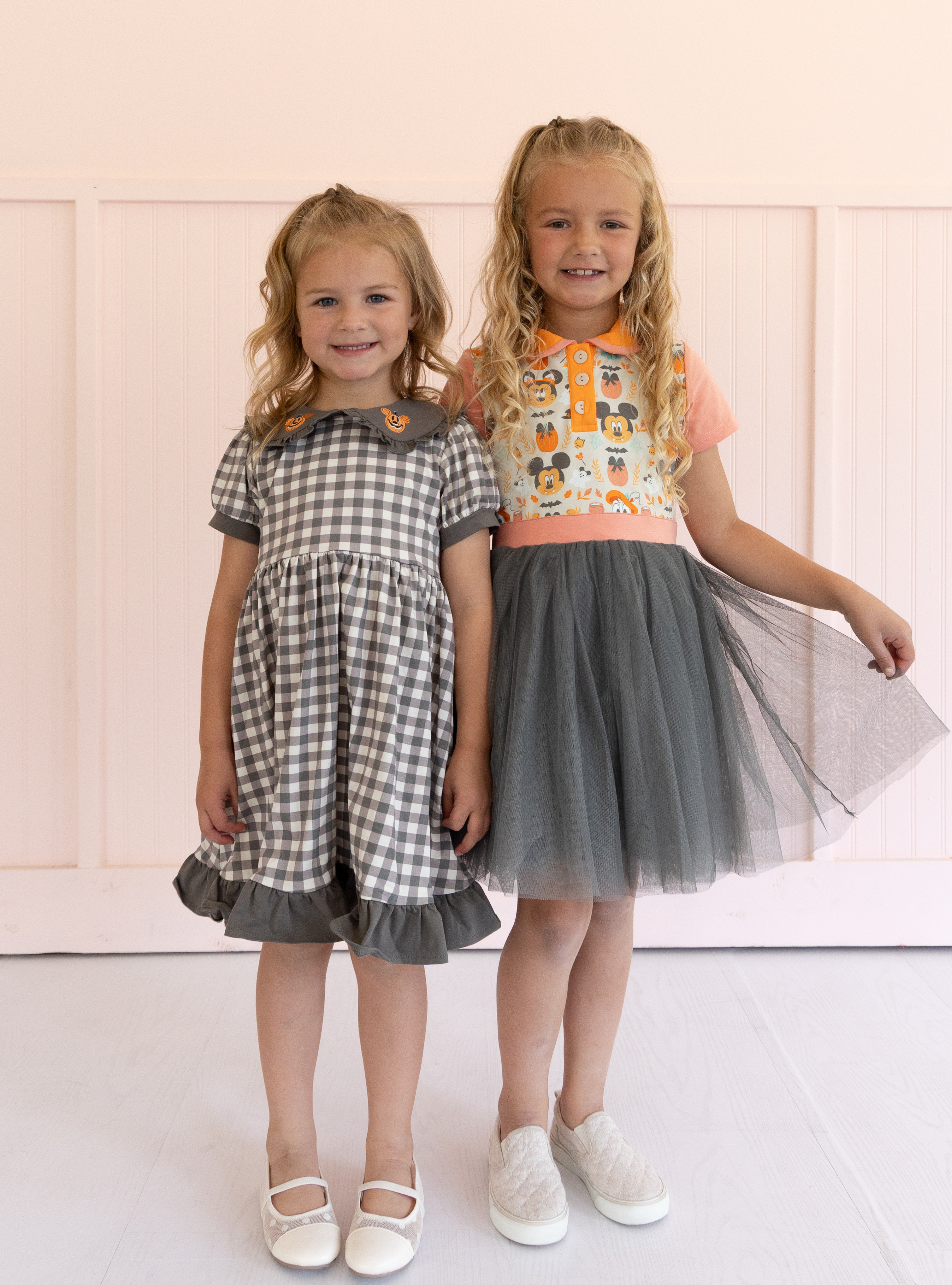 PREORDER - Disney Pumpkin Mickey Halloween Gingham Dress
