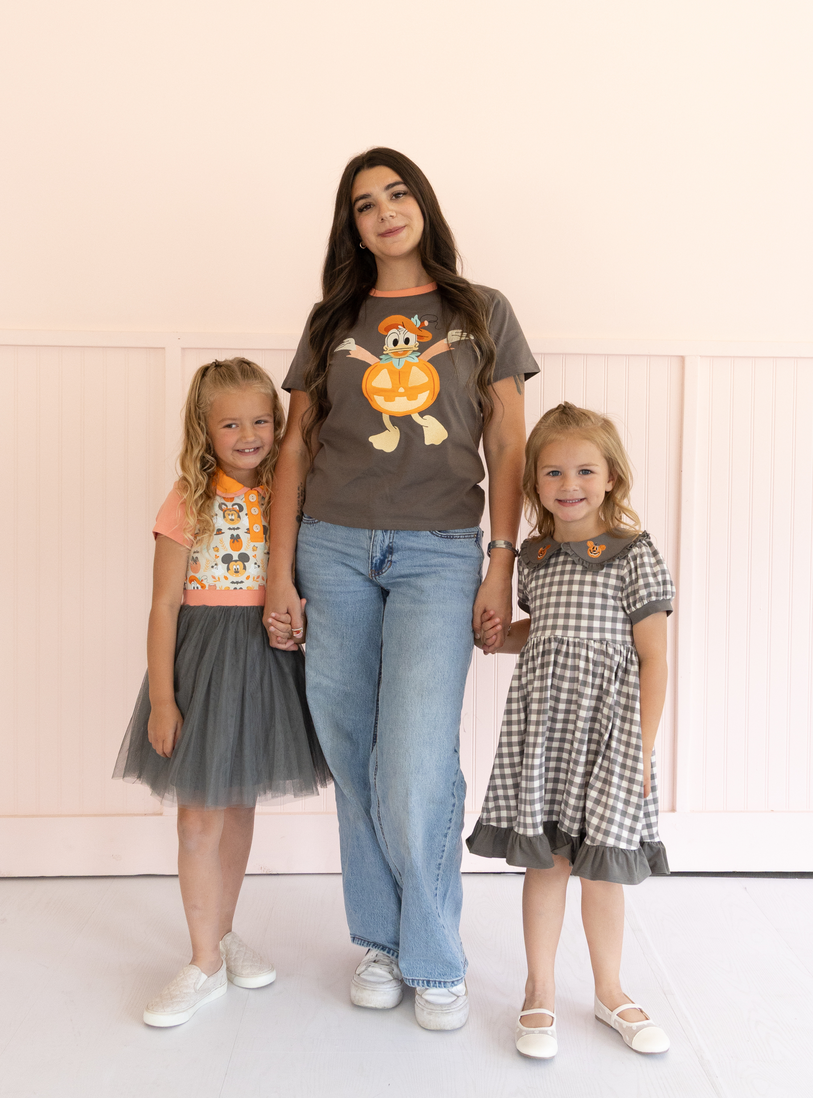 PREORDER - Disney Pumpkin Mickey Halloween Gingham Dress