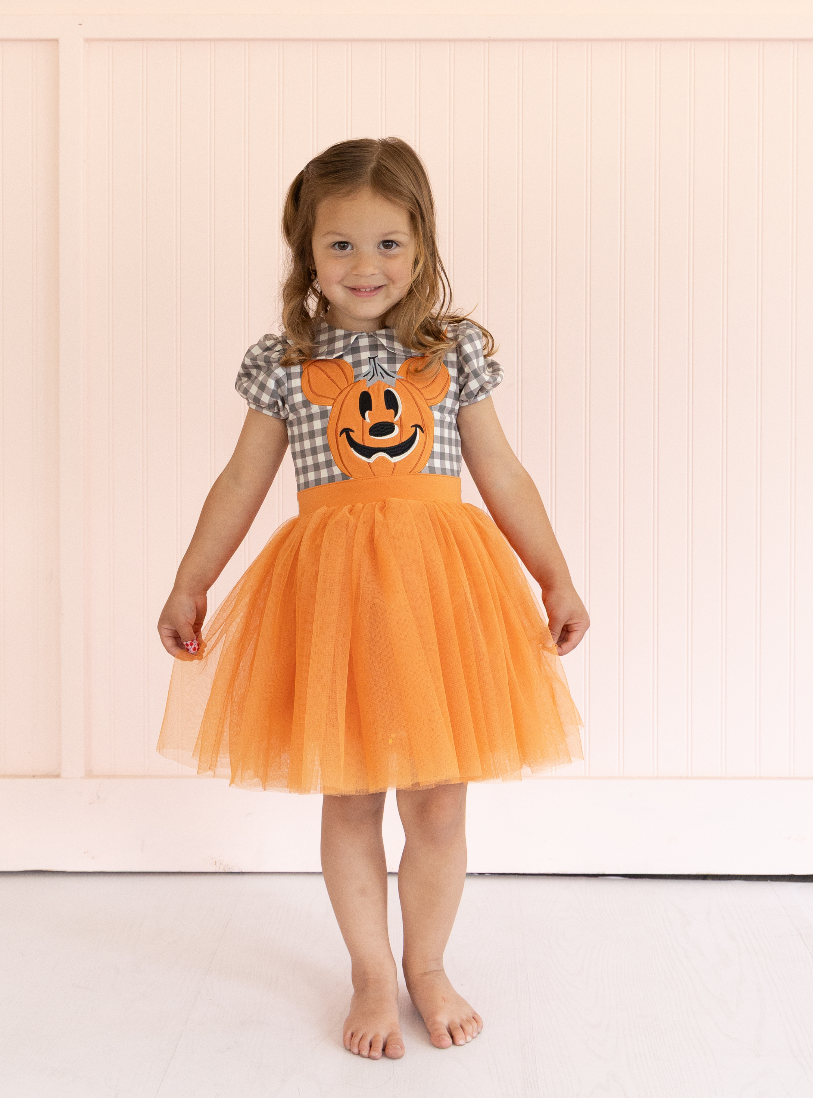 PREORDER - Disney Pumpkin Mickey Halloween Overall Dress