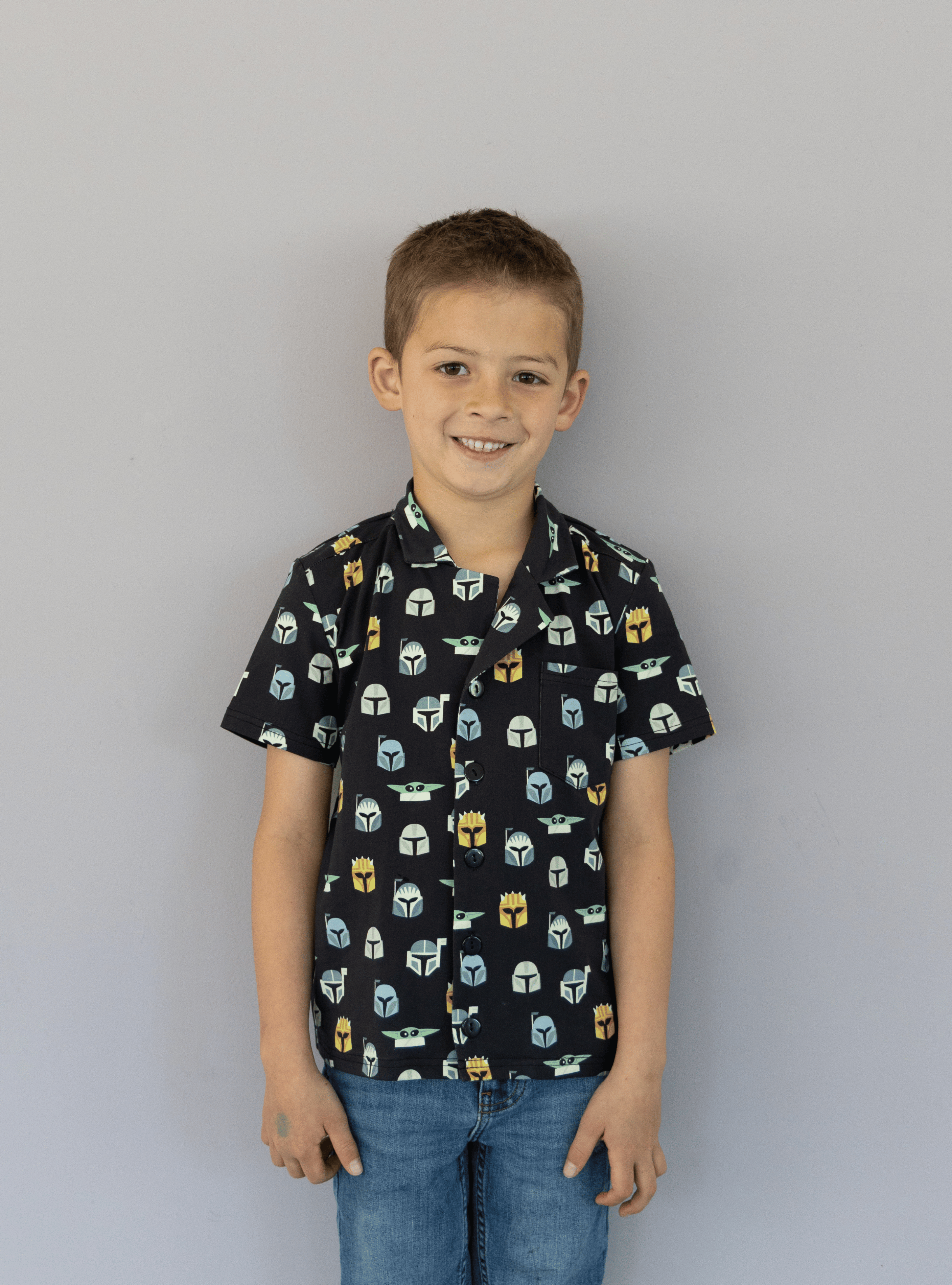 PREORDER -Star Wars Mandalorian Button-Down Kid’s Tee