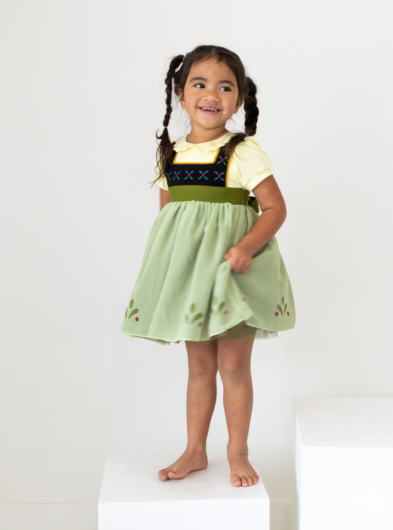 PREORDER - Green Snowy Sister Dress