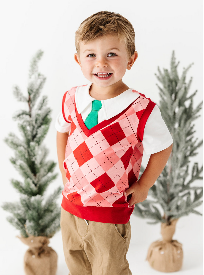 T-shirt Holiday Argyle pour enfants