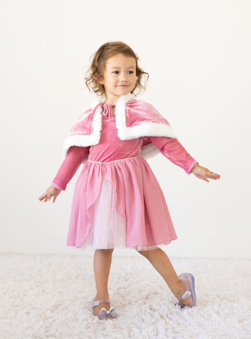 PREORDER - Pink Sea Princess Holiday Dress + Cape