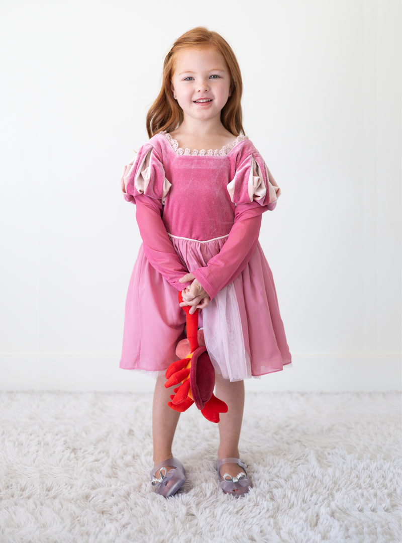 PREORDER - Pink Sea Princess Holiday Dress + Cape