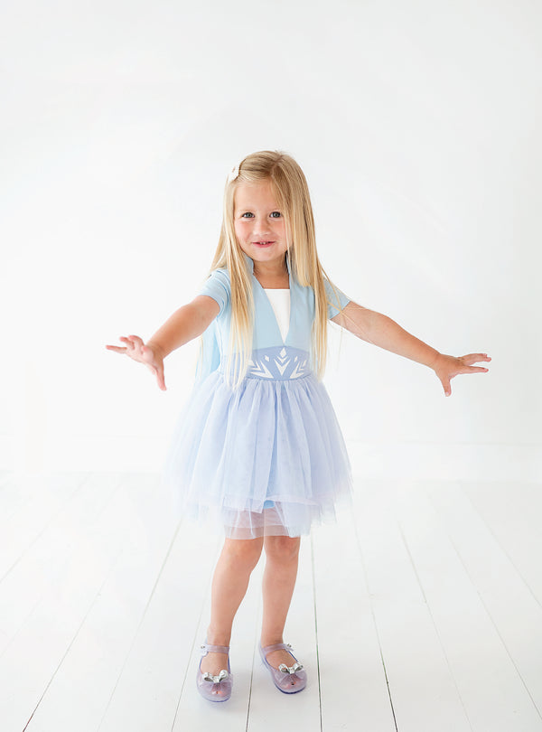 PREORDER Crystal Blue Dress with Cape