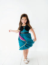 PREORDER - Teal Gown With Cape