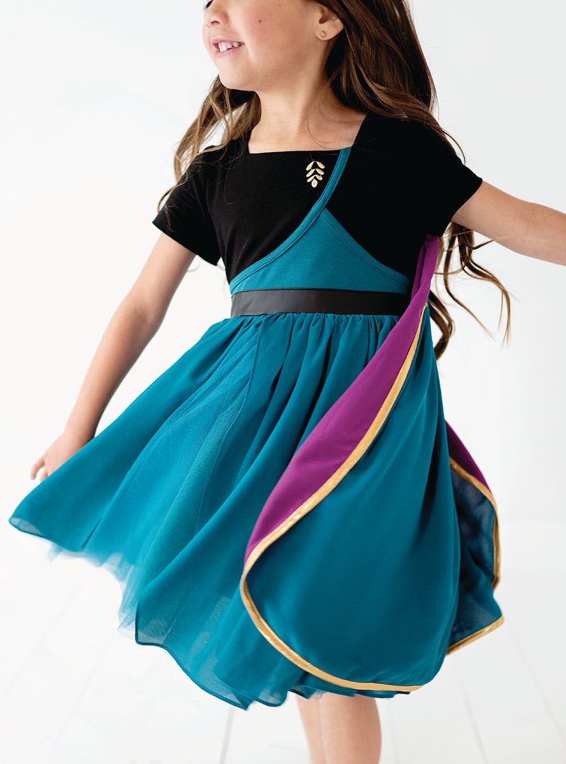 PREORDER - Teal Gown With Cape