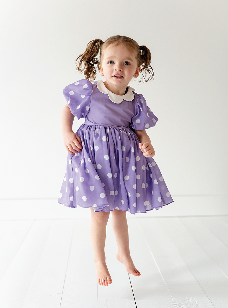 Purple Polka Dot Dress