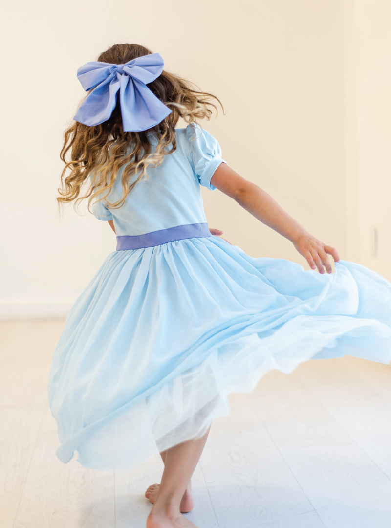 Twirling in this dress is extra fun with the extra length!